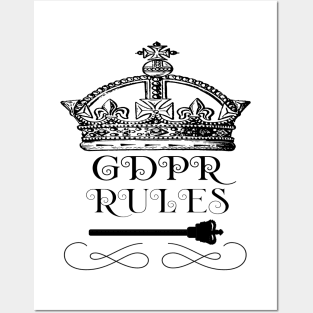 GDPR Rules Crown Posters and Art